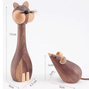 Wooden Cat Mouse