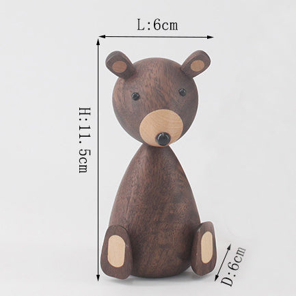 Wooden Brown Bear